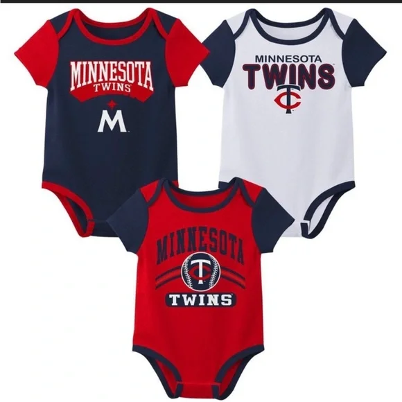MLB Minnesota Twins Infant Boys' 3pk
Minnesota Twins Baby Bodysuit Set - Picture 1 of 4